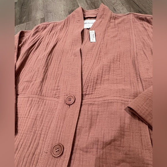 NWT Madewell Medium Lightspun Robe Jacket Lightweight Oversized Cotton Coat - Picture 9 of 10